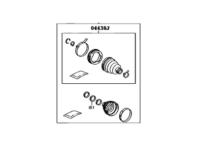 Toyota 04428-12801 Outer CV Joint Boot