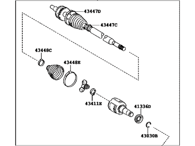 Toyota 43410-62010 Axle Assembly