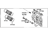 OEM 1994 Toyota MR2 Cylinder Assy, Front Disc Brake, RH - 47730-17080