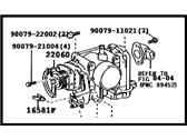 OEM 2000 Toyota MR2 Spyder Throttle Body - 22210-22100