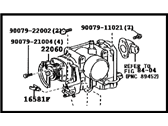 OEM 2003 Toyota MR2 Spyder Throttle Body - 22210-22100