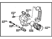 OEM 1986 Toyota Corolla Cylinder Assy, Front Disc Brake, RH - 47730-12180