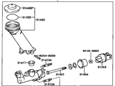 OEM 1997 Toyota Camry Master Cylinder - 31410-33030