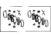 OEM 1992 Toyota Previa Front Brake Pad - 04465-YZZB6