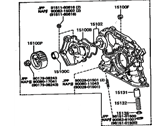 OEM 1994 Toyota Camry Oil Pump - 15100-74040