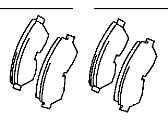 OEM 1998 Toyota T100 Front Disc Brake Pad Set - 04465-34030