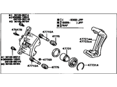 OEM 1997 Toyota Corolla Caliper - 47730-12450