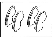 OEM 1993 Toyota Celica Front Pads - 04465-YZZB4