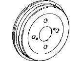 OEM Toyota T100 Rear Brake Drum Sub-Assembly - 42431-34010