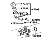 OEM 2012 Toyota Camry Brake Master Cylinder Reservoir - 4720106441