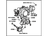 OEM 1987 Toyota MR2 Throttle Body - 22210-16101