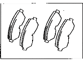 OEM 1992 Toyota Supra Front Disc Brake Pad Set - 04465-24030