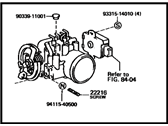 OEM 1986 Toyota Camry Throttle Body - 22210-74041