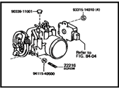 OEM 1985 Toyota Camry Throttle Body - 22210-74041