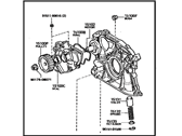 OEM 1986 Toyota Celica Pump Assembly, Oil - 15100-63010