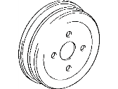 OEM 1984 Toyota Pickup Brake Drum - 42431-25070