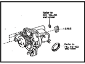 OEM 1988 Toyota Celica Water Pump Assembly - 16100-79106