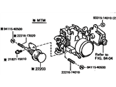 OEM 1985 Toyota Van Throttle Body - 22210-73021